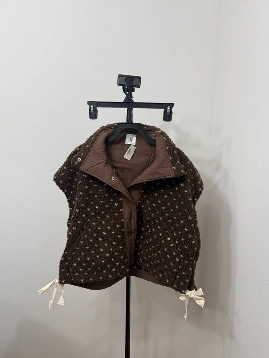 Altar'd State Brown Knit Button Vest - Picture 2 of 4